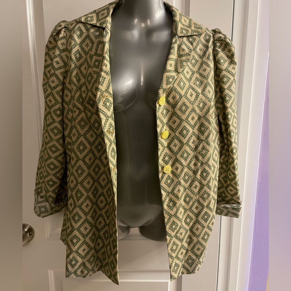 Vintage Handmade Button Up Top Or Blazer - image 2